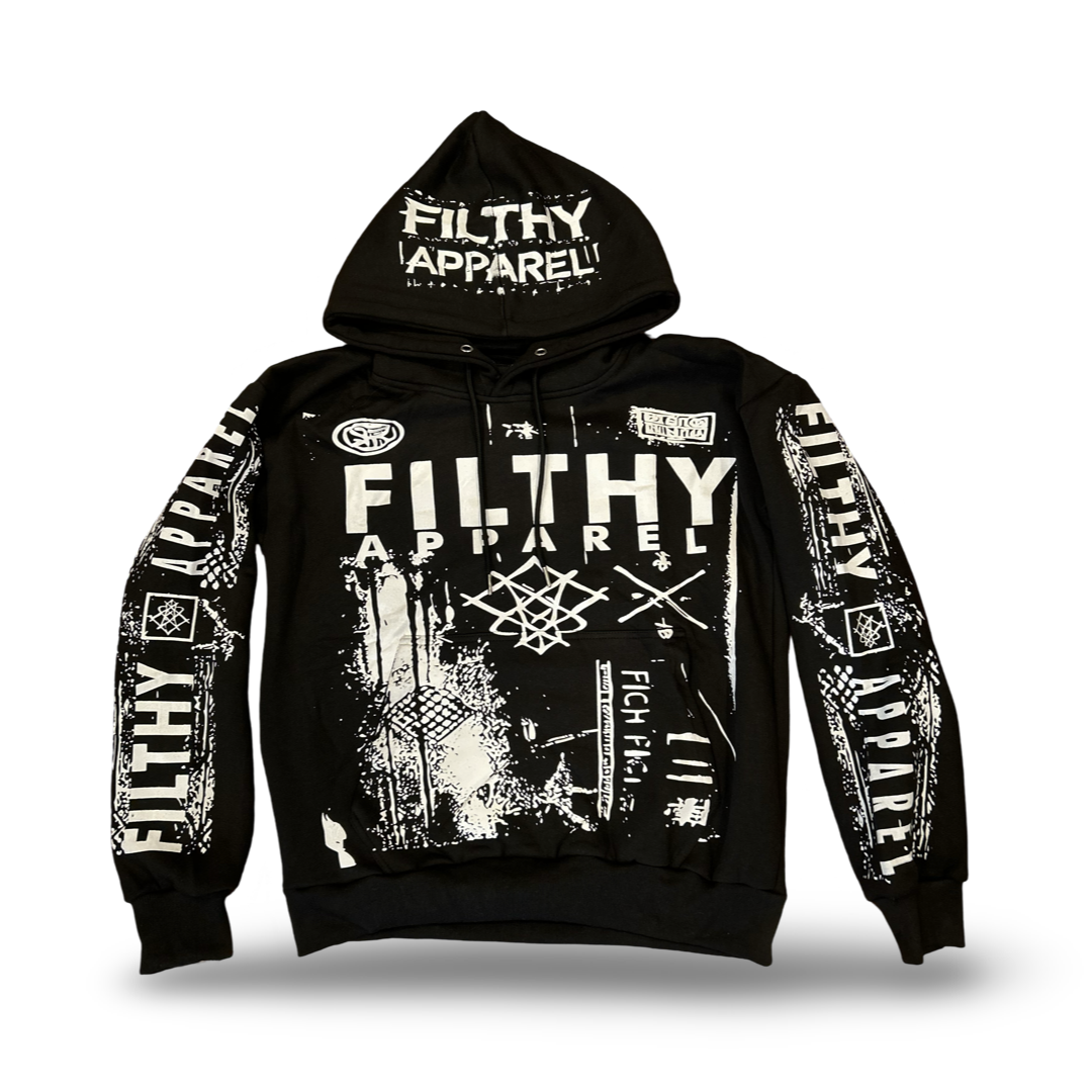 “SCREEN PRINT OVER SIZE HOODIE”