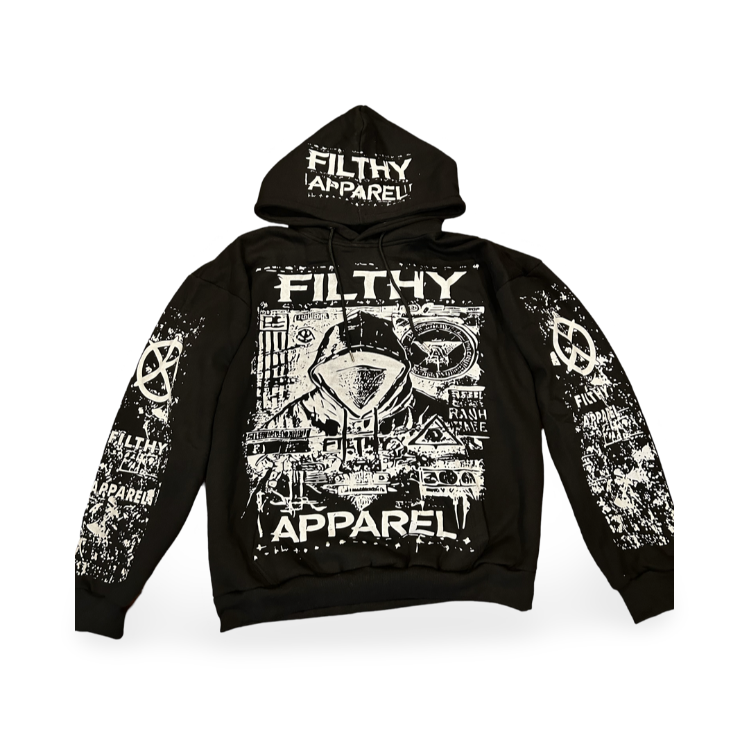 SCREEN PRINT OVER SIZE HOODIE