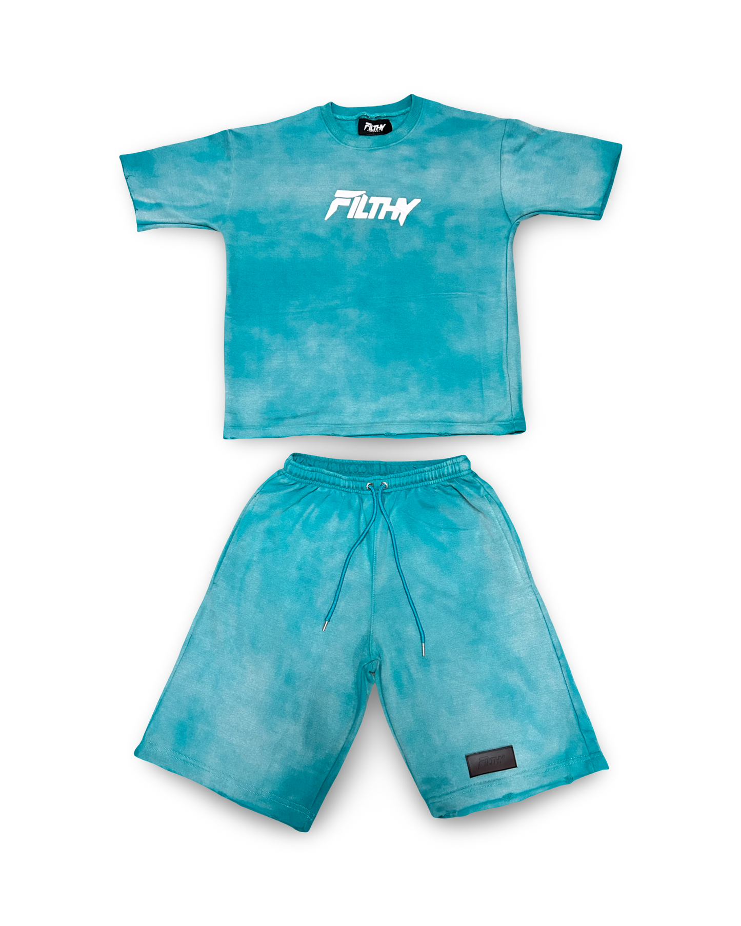 Short Sleeve Short Set Acid Wash Effect “Unisex”