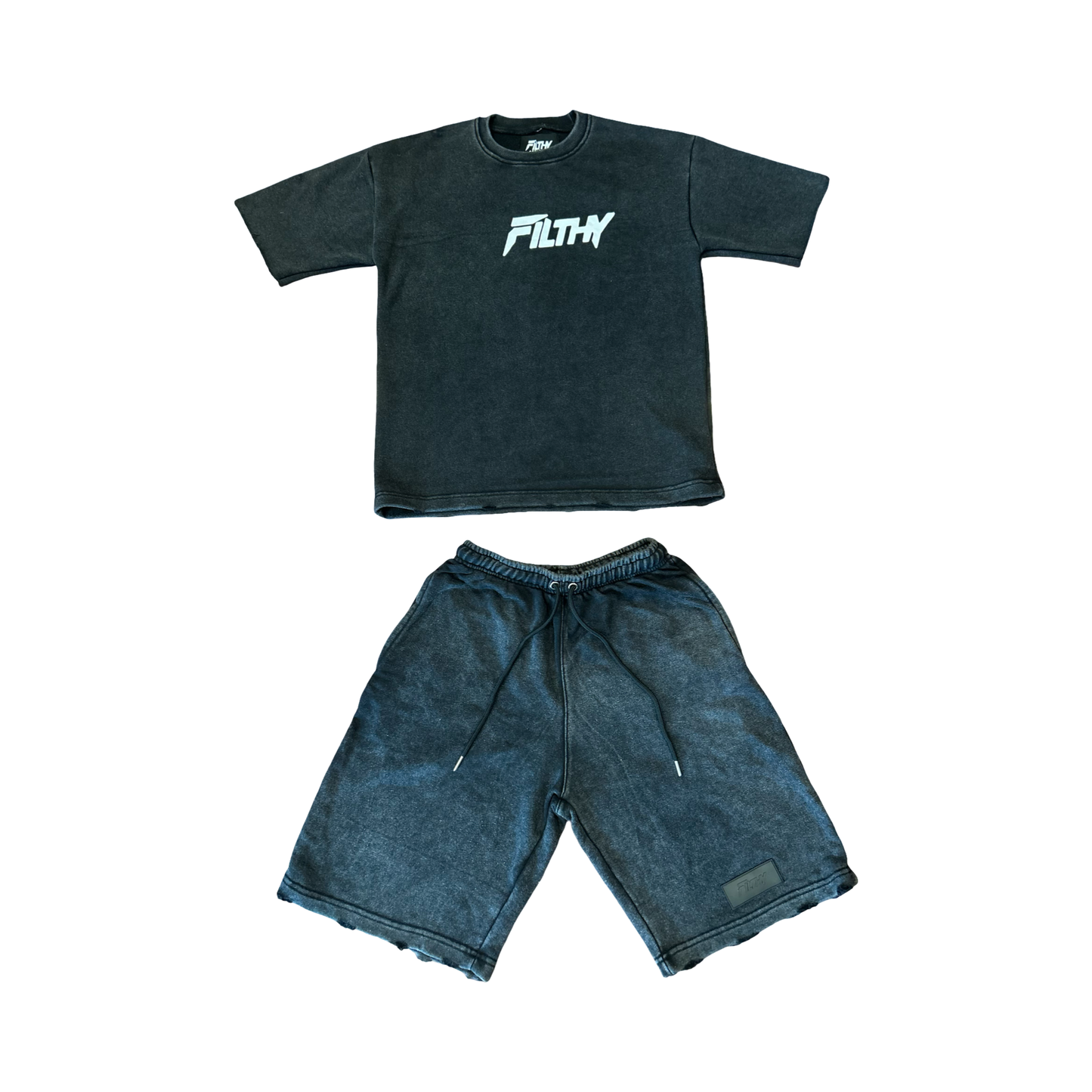 Short Sleeve Short Set Acid Wash Effect “Unisex”