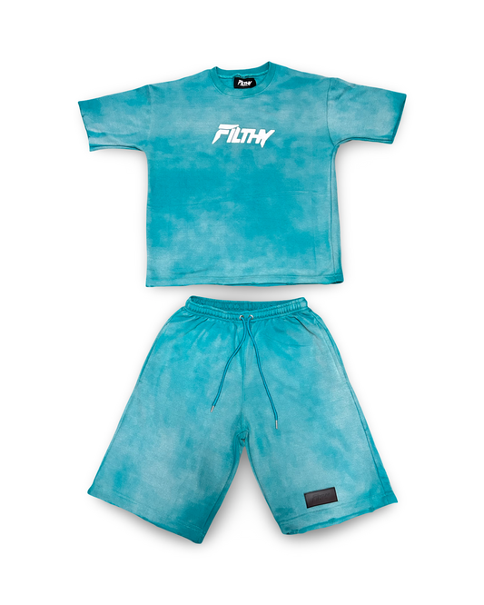 Short Sleeve Short Set Acid Wash Effect “Unisex”